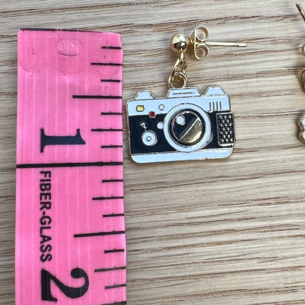Retro Camera Earrings